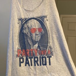 Party like a patriot muscle tee